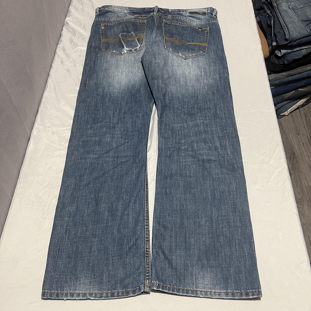 Buffalo David Bitton Driven Jeans Mens 36x32 Blue Medium Wash Relaxed Wide Leg - Picture 3 of 5